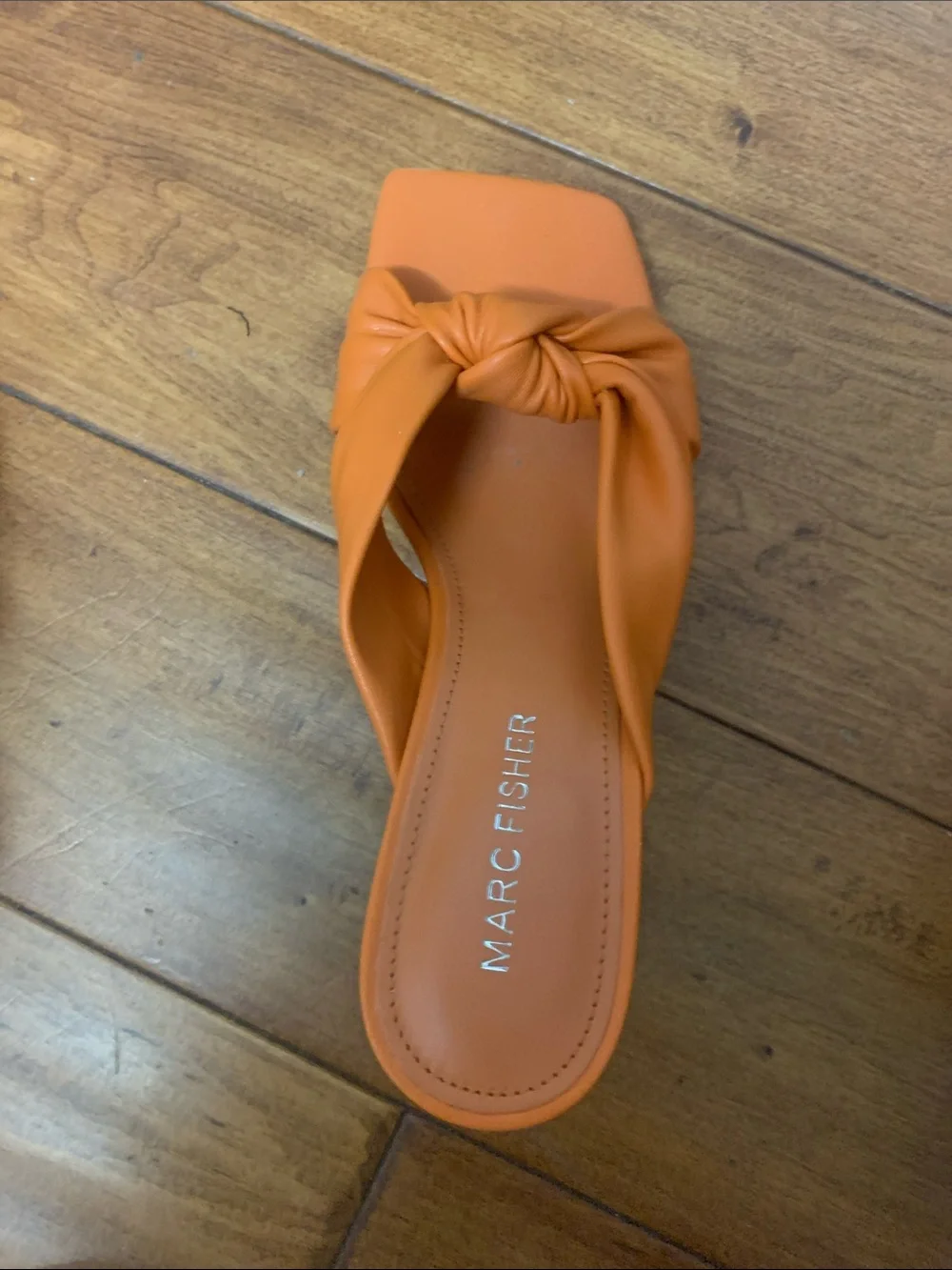 Marc Fisher Bright Orange Sandals Loreda Size 6 Preowned